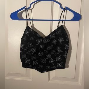 Mushroom Cropped Cami Top